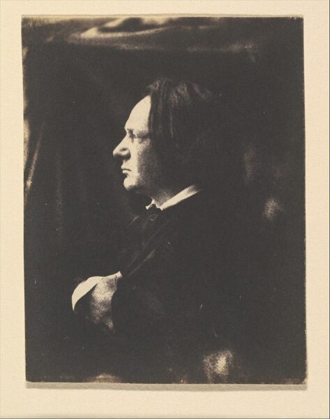Photographie du profil de Victor Hugo en 1852 par Auguste Vacquerie