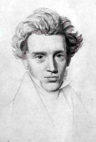 Dessin de Sören Kierkegaard, vers 1840