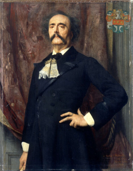 Portrait peint de Jules Barbey d'Aurevilly par Emile Lévy, 1882
