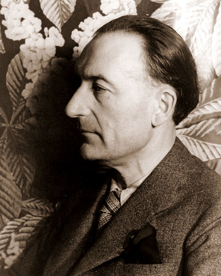 Portrait photographique de Jules Romains, vue de profil, noir et blanc, Carl Van Vechten, 3 juin 1936.