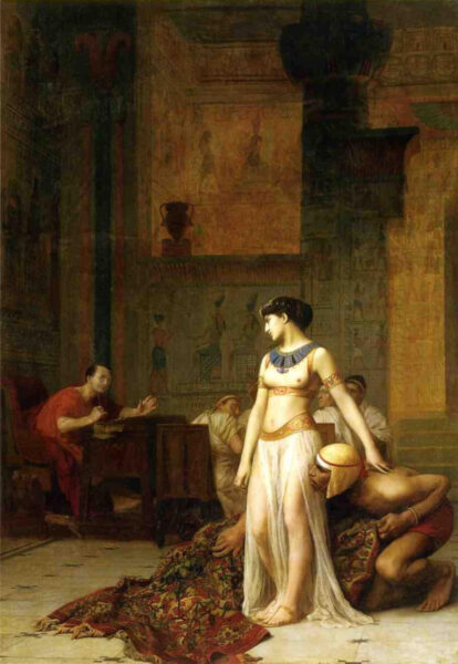 Jean-Léon Gérôme, Cléopâtre et César, huile sur toile, 1866