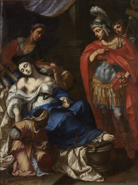 Domenico Maria Muratori, La Mort de Cléopâtre, huile sur toile 1720, coll. Rhode Island School of Design Museum