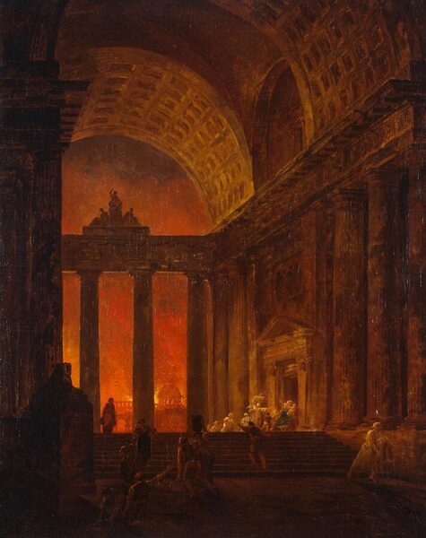 L'incendie de Rome par Hubert Robert (1787), Musée de l'Hermitage