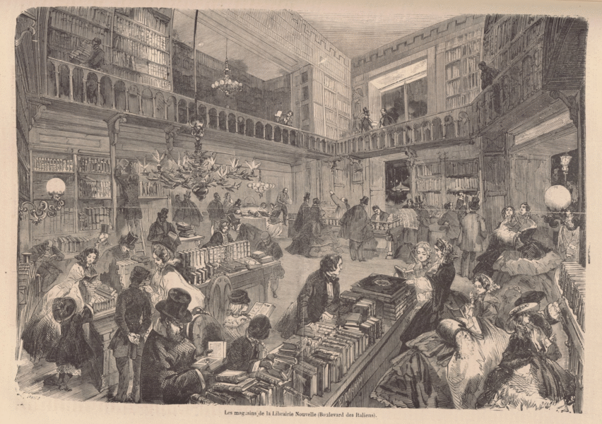 La librairie nouvelle du boulevard des Italiens (E. Morin, O. Jahyer)